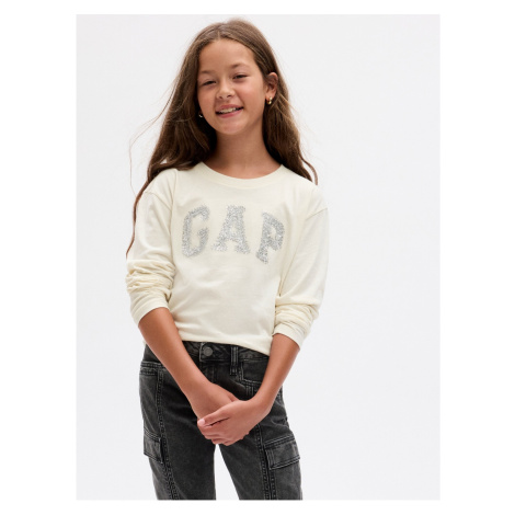 Krémové holčičí tričko s logem GAP