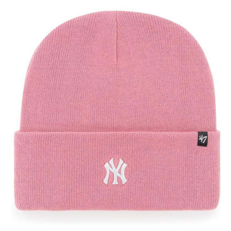 Čepice 47brand Mlb New York Yankees růžová barva, 47 Brand