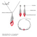 Sisi Jewelry Souprava náhrdelníku, náušnic a náramku Elegance Garnet SET2029-AHSET4156(9) Červen