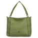 Módní dámská koženková kabelka Iliana,  světle zelená