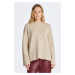 SVETR GANT D1. LOUNGE C-NECK SWEATER hnědá