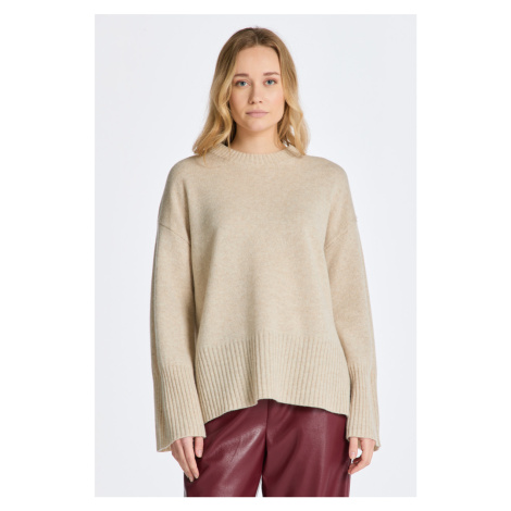 SVETR GANT D1. LOUNGE C-NECK SWEATER hnědá