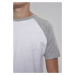 Raglan Contrast Tee - wht/gry