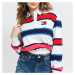 TOMMY JEANS W Striped Rugby Polo LS bílé / navy / červené