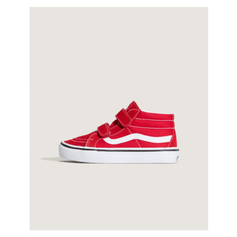 Vans - Kids SK8-Mid Shoes, Red, Size: