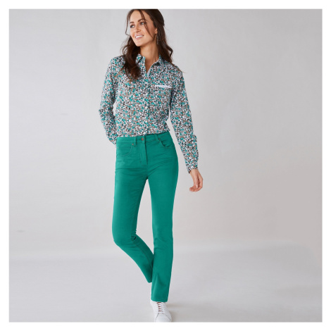 Blancheporte Tvarující kalhoty s 5 kapsami smaragdová