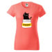 DOBRÝ TRIKO Dámské tričko s potiskem s kočkou ANTIDEPRESIVA Barva: Emerald