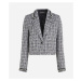 Blejzr karl lagerfeld embellished boucle jacket black/white/silver