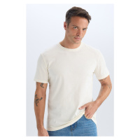 DEFACTO New Regular Fit Crew Neck Basic Plain Short Sleeve T-Shirt