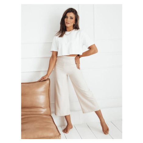 Dámské světle béžové culotte kalhoty DStreet