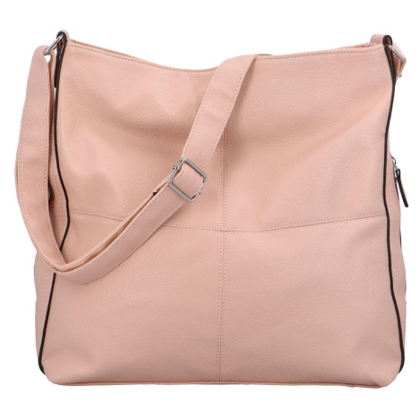 Velká dámská koženková crossbody Ramír, růžová Mahel