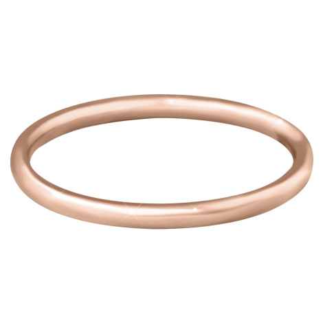 Troli Pozlacený minimalistický prsten z oceli Rose Gold