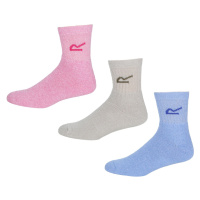 Dámské ponožky Regatta BOX šedá/modrá/růžová