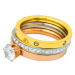 Linda's Jewelry Sada prstenů Triple Shiny chirurgická ocel IPR032 Velikost: 56