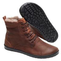 Barefoot zimní obuv s membránou Zaqq - QUINTIC Winter Waterproof Velours Brown