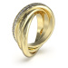 Guess Módní pozlacený prsten se zirkony Perfect JUBR04067JWYG 58 mm