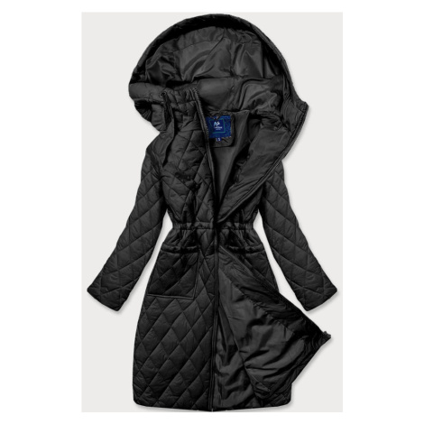 Jednoduchá černá prošívaná bunda s kapucí (AG6-29) Ann Gissy