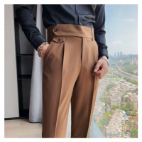Štýlové pánske nohavice s vysokým pásom