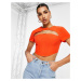 Missguided top with corset detail in orange