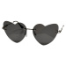 Sunglasses Heart With Chain - black/black