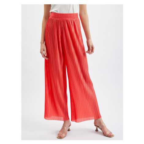 Orsay Červené dámské široké kalhoty - Dámské