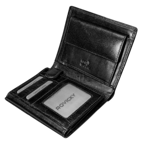 Pánské peněženky [DH] PC 102 BAR BLACK RFI černá FPrice
