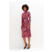 Bonprix BODYFLIRT vzorované šaty s páskem Barva: Růžová, Mezinárodní