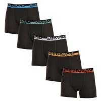 Gianvaglia 5PACK pánské boxerky černé L