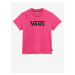 Tmavě růžové holčičí tričko VANS Flying Crew Girls