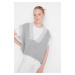 Trendyol Gray Wide Fit Soft Textured Color Block Knitwear Sweater