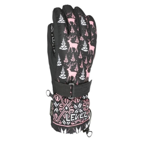 Level JUNIOR Dětské lyžařské rukavice, černá, velikost