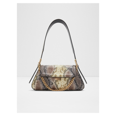 Béžovo-hnědá dámská kabelka s hadím vzorem ALDO Tivoli