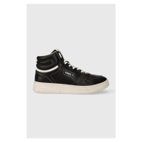 Kožené sneakers boty Karl Lagerfeld KREW KC černá barva, KL53043