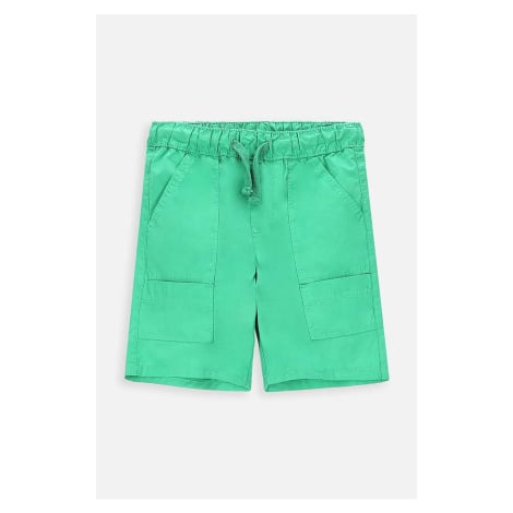 Dětské bavlněné šortky Coccodrillo zelená barva