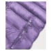 Krátká fialová prošívaná dámská vesta (23077-35)