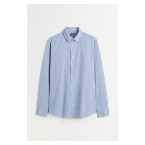 H & M - Košile Slim Fit Easy iron - modrá H&M