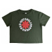 Red Hot Chili Peppers crop tričko, Classic Asterisk Green, dámské