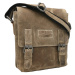 Moderní kožená béžová taška přes rameno