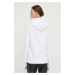Mikina Hollister Co. dámská, bílá barva, s kapucí, s aplikací