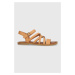 Kožené sandály Toms Sephina dámské, hnědá barva, 10019752