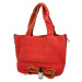 Elegantní koženková kabelka 2v1 Dora, červená - hnědá