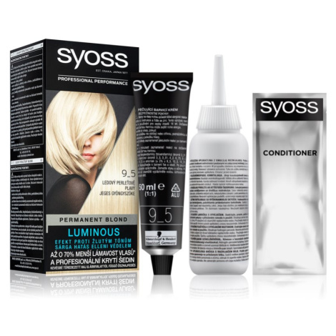 Syoss Permanent Cool Color permanentní barva na vlasy s chladným podtónem odstín 9_5 Ledový perl