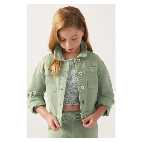 Dětská bunda Mayoral zelená barva