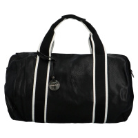 Trendová koženková cestovní taška Alebom, černá