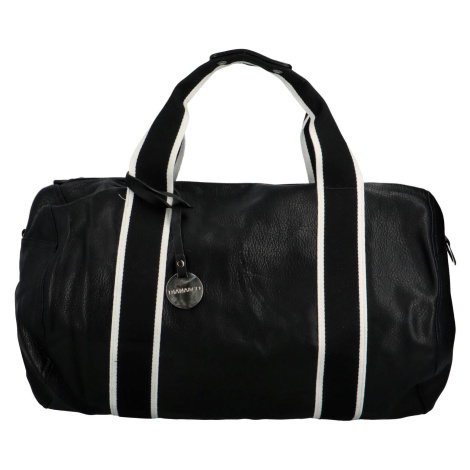 Trendová koženková cestovní taška Alebom, černá Diana & Co
