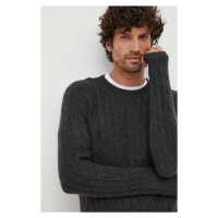 Kašmírový svetr Polo Ralph Lauren pánský, šedá barva