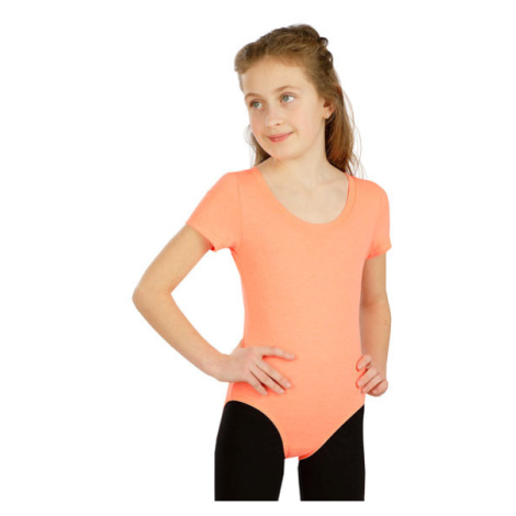 Dětský gymnastický dres Litex 5D238 krátký rukáv | reflexní oranžová