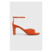 Semišové sandály Baldowski oranžová barva