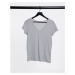 AllSaints Emelyn tonic v-neck t-shirt in grey