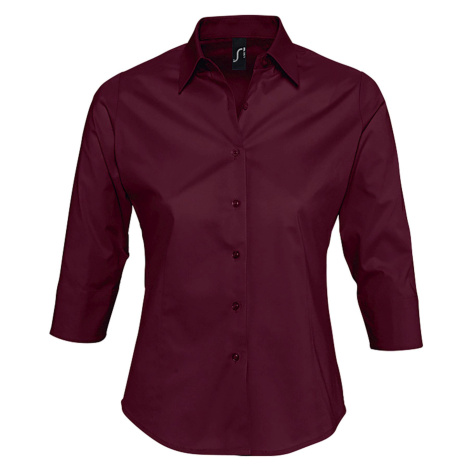 SOĽS Effect Dámská košile SL17010 Medium burgundy SOL'S